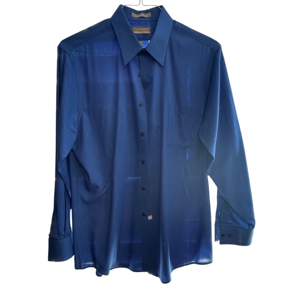 Van Heusen Other - Van Heusen Fitted Men's Deep Blue Dress Shirt